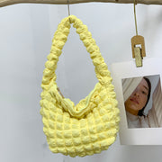 Women's Fashion Casual Solid Color Pleated Clouds Underarm Bag