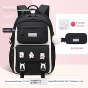 Girls' Waterproof Backpack Wear-resistant Large Capacity
