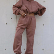 Autumn And Winter Women's Casual Hoodie Coat Sports Suit