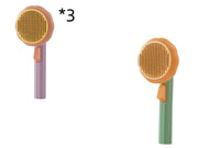 New Pet Cat Brush Hand-held Steel Wire Self-cleaning Comb Looper For Hair Removal