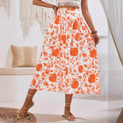 Print Casual Waist Tight Fresh Air Skirt