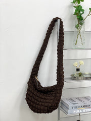 Women's Fashion Casual Rhombus Pleated Crossbody Bag