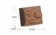 Men's Wallet Short Style With Korean Edition Hinge Gold Stamping