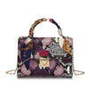 Colorful Snake Print Silk Scarf Handbag