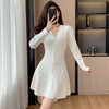 Casual New Year Christmas Shirt Waist-tight Temperament Dress