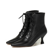 Women's Leather Pointed High Heels