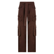 Retro Grey Work Jeans For Women European-american Style