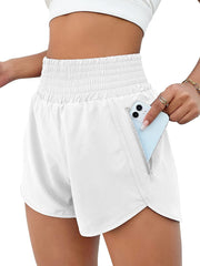 Women's Fashion High Top Sports Running Yoga Short Belt Lining