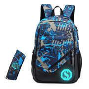 Mens Graffiti Three Piece Plaid Backpack