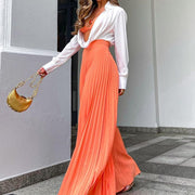 Women's Fashion Pleated Long Wide-leg Pants