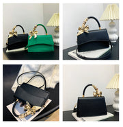 All-matching Pure Color Silk Scarf Elegant Handbag