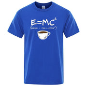 EnergyMilk Coffee Printing Men Tshirt Casual Breathable Tsh