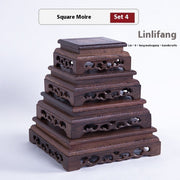 Door Frame Decoration Base Home Carving Solid Wood Crafts Bracket