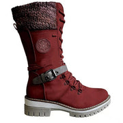 Plus Size Boots Women's Outer Wear Cloth Square Heel Side Zipper