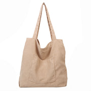 Corduroy Cloth Versatile Large Capacity Shoulder Bag Literary Handbag