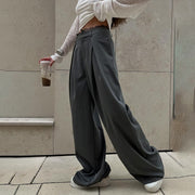 New Street Temperament Wild Lace Loose Suit Trousers