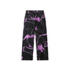 Lightning Print Tie-dye Jeans For Men On The Street