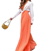 Women's Fashion Pleated Long Wide-leg Pants