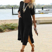 European And American Casual Retro Long Shirt Dress