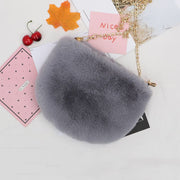 Women's Fashion Simple Artificial Wool Chain Bag