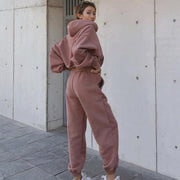 Autumn And Winter Women's Casual Hoodie Coat Sports Suit