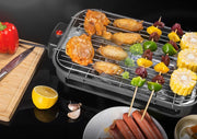 Household barbecue square non-smoking electric oven carbon steel plate knob temperature control Korean electric baking tray customization