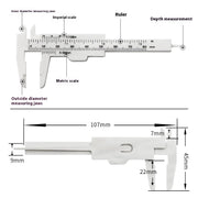 Ruler Double Scale Plastic Measuring Button Accessories Measuring Length