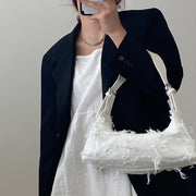 Simple Denim Crescent Single Shoulder Messenger Bag