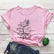 You Belong Among The Wildflower Crew Neck Short Sleeve