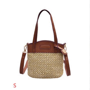 Fashion Straw Bag One-Shoulder Messenger Bag Portable Beach Bag