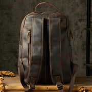 Handmade Backpack Men's First Layer Cowhide Retro