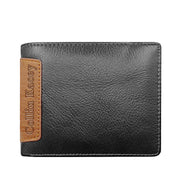 Men's Cowhide Bag Fashion Short Wallet Multi-card Wallet